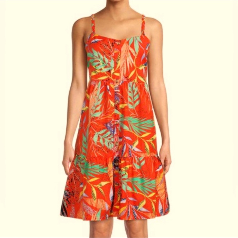 NWT 2 for $20 Beach Lunch Lounge Women's Braided Strap Button Front Dress